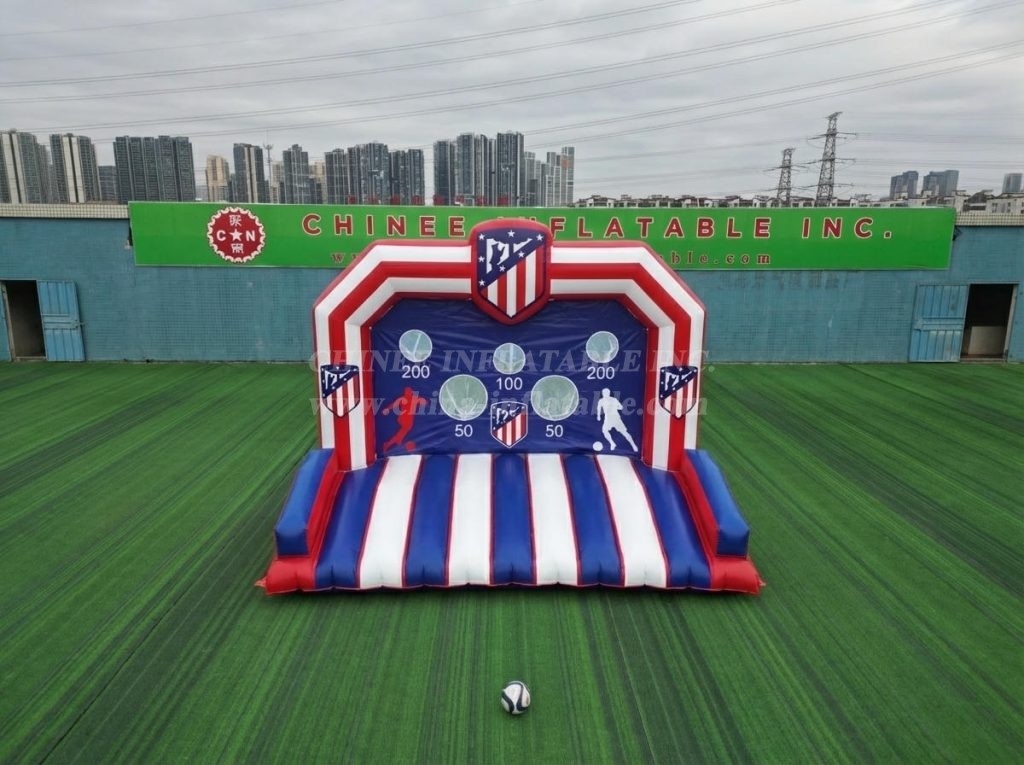 T11-7043 Atletico Madrid Theme Inflatable Football Shoot Out Game