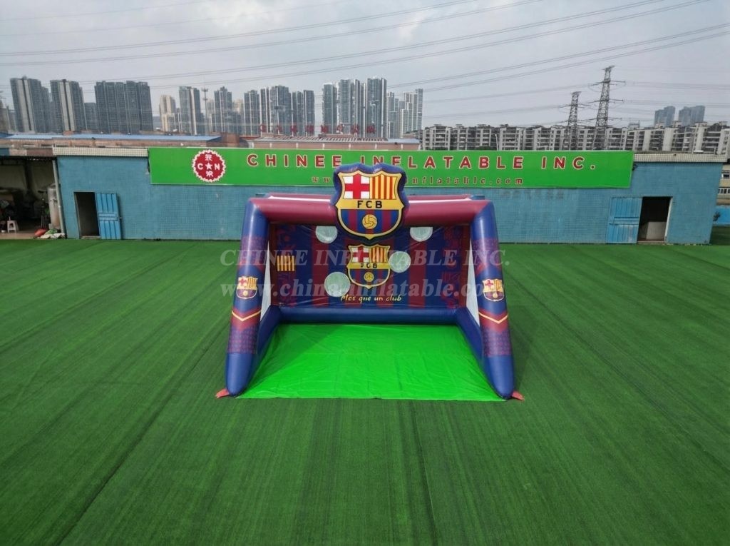 T11-7044 Barcelona Theme Inflatable Football Shoot Out Game