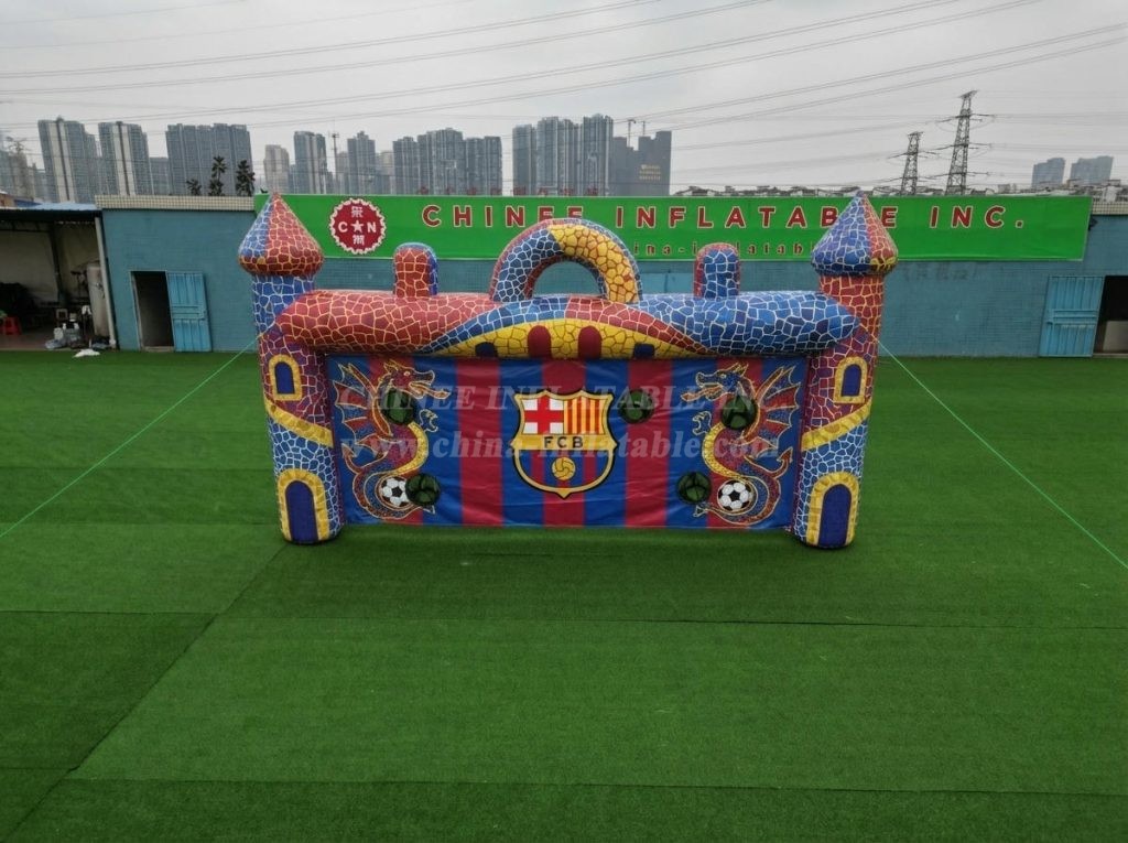 T11-7048 Barcelona Theme Inflatable Football Shoot Out Game