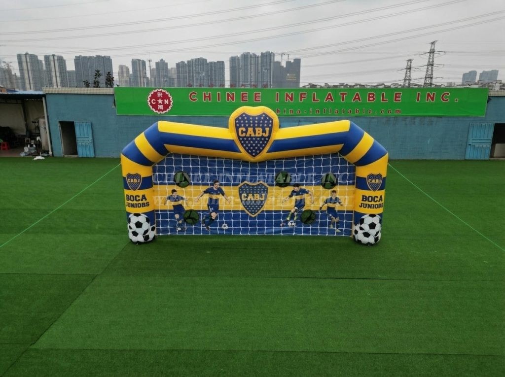 T11-7071 Boca Juniors Theme Inflatable Football Shoot Out Game