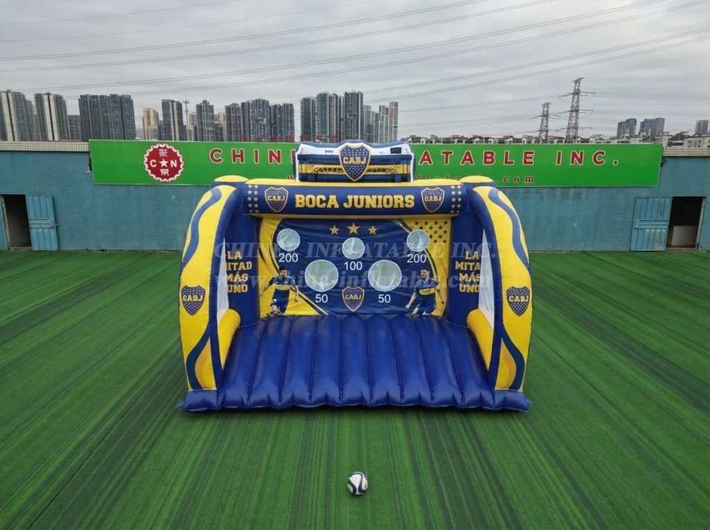 T11-7073 Boca Juniors Theme Inflatable Football Shoot Out Game