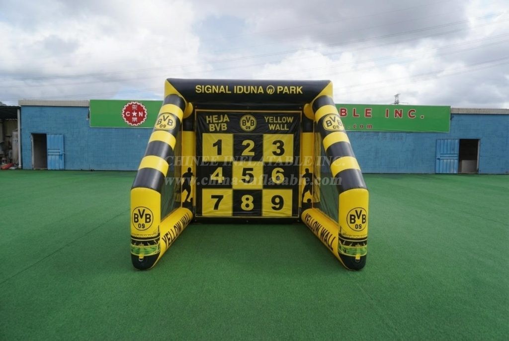 T11-7075 Borussia Dortmund Theme Inflatable Football Shoot Out Game