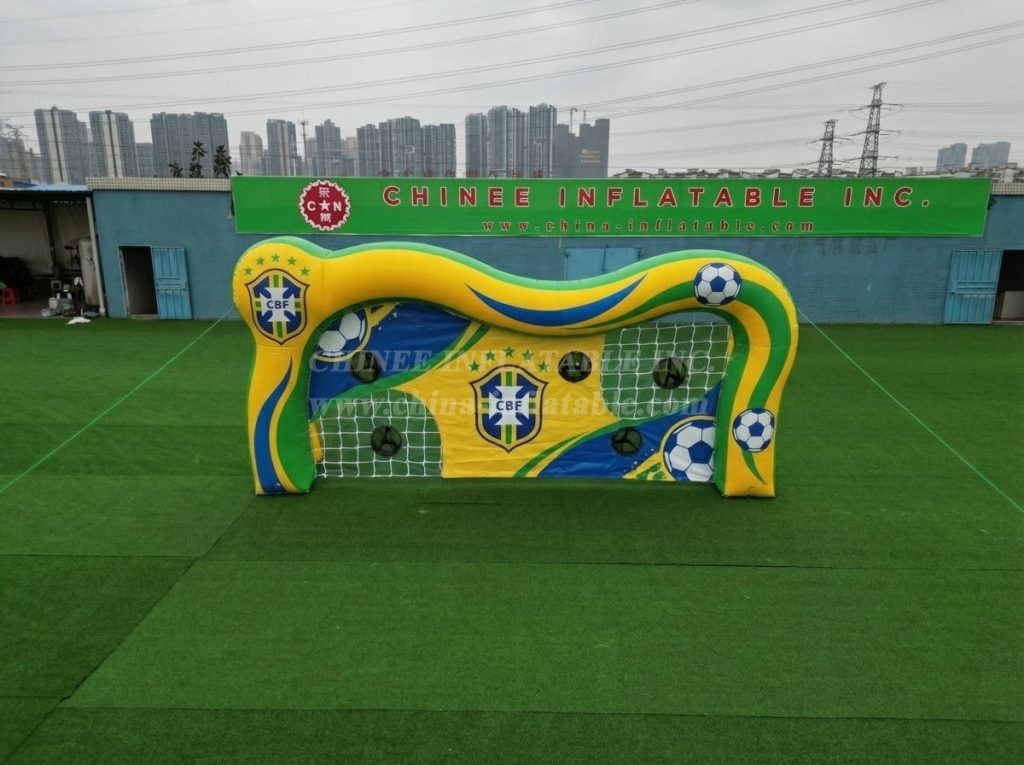 T11-7088 Brazil National Team Theme Inflatable Football Shoot Out Game