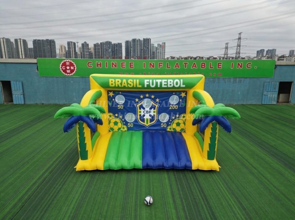 T11-7098 Brazil National Team Theme Inflatable Football Shoot Out Game