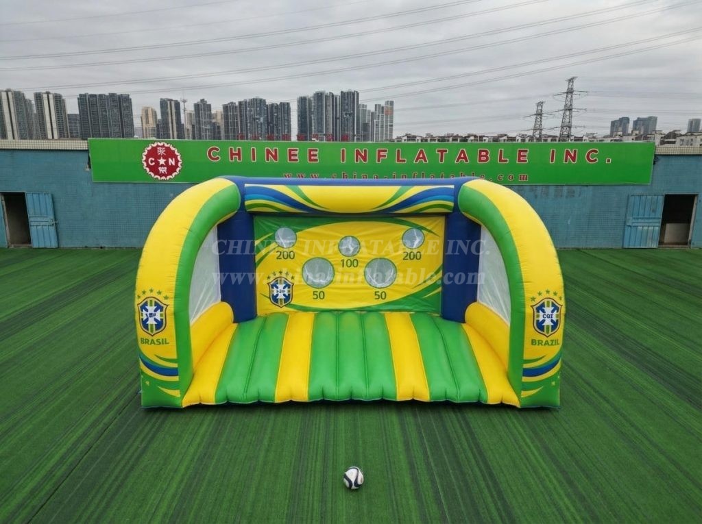 T11-7100 Brazil National Team Theme Inflatable Football Shoot Out Game