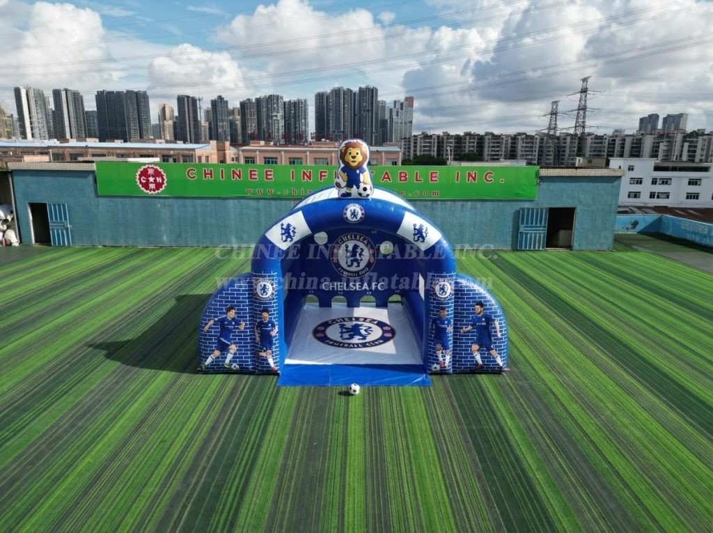 T11-7104 Chelsea Theme Inflatable Football Shoot Out Game