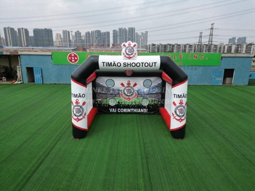 T11-7109 Corinthians Theme Inflatable Football Shoot Out Game