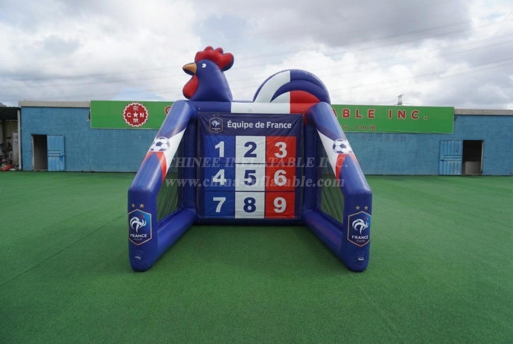 T11-7141 France National Team Theme Inflatable Football Shoot Out Game