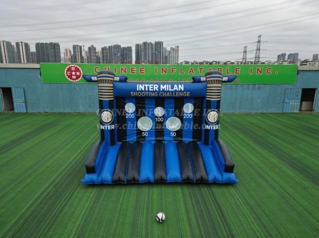 T11-7167 Inter Milan Theme Inflatable Football Shoot Out Game