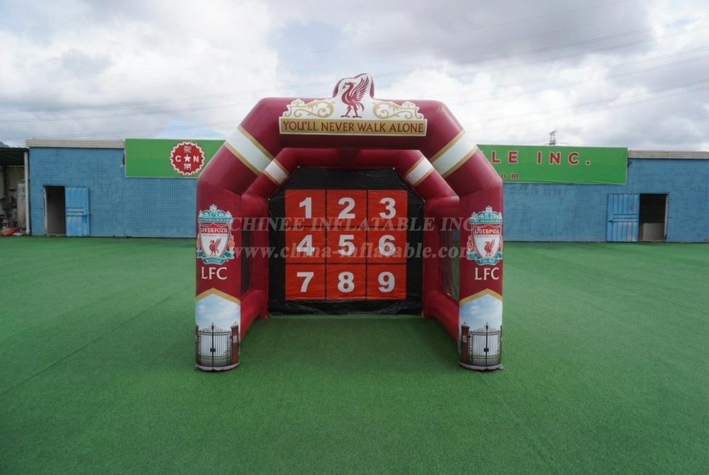 T11-7185 Liverpool Theme Inflatable Football Shoot Out Game