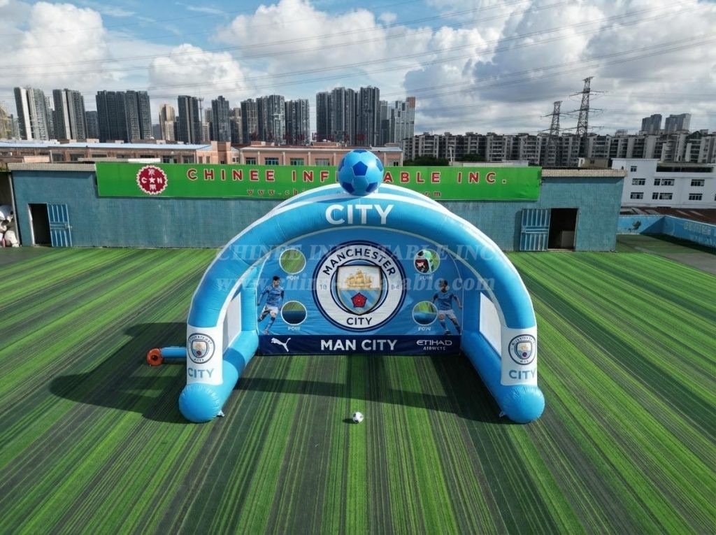 T11-7197 Manchester City Theme Inflatable Football Shoot Out Game
