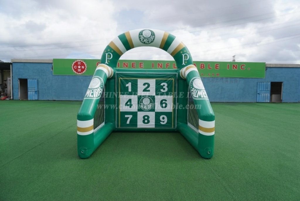 T11-7206 Palmeiras Theme Inflatable Football Shoot Out Game