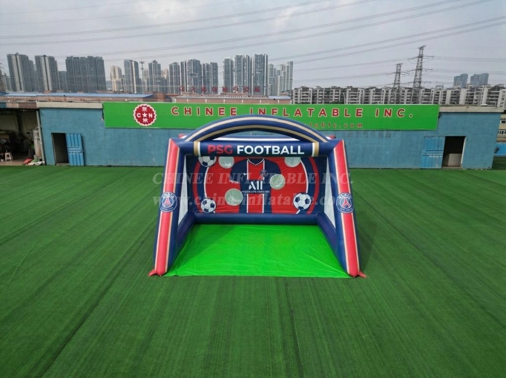 T11-7215 Paris Saint-Germain Theme Inflatable Football Shoot Out Game