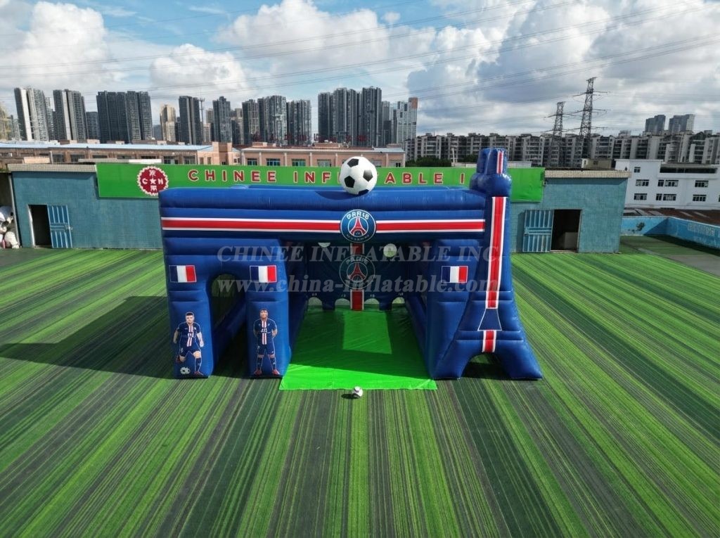 T11-7218 Paris Saint-Germain Theme Inflatable Football Shoot Out Game