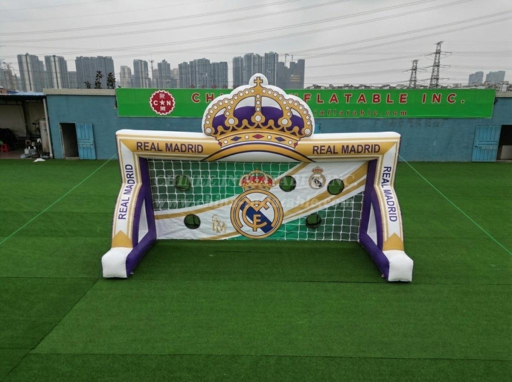 T11-7237 Real Madrid Theme Inflatable Football Shoot Out Game