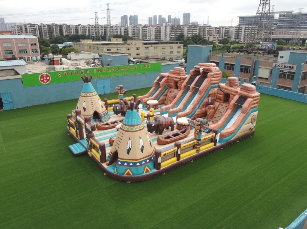 T6-6817 American Indian Theme Inflatable Playground