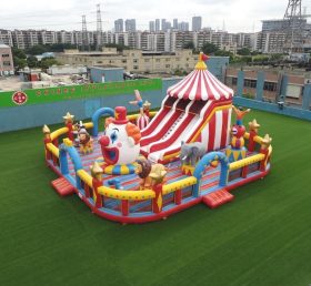 T6-6823 Circus Theme Inflatable Playground