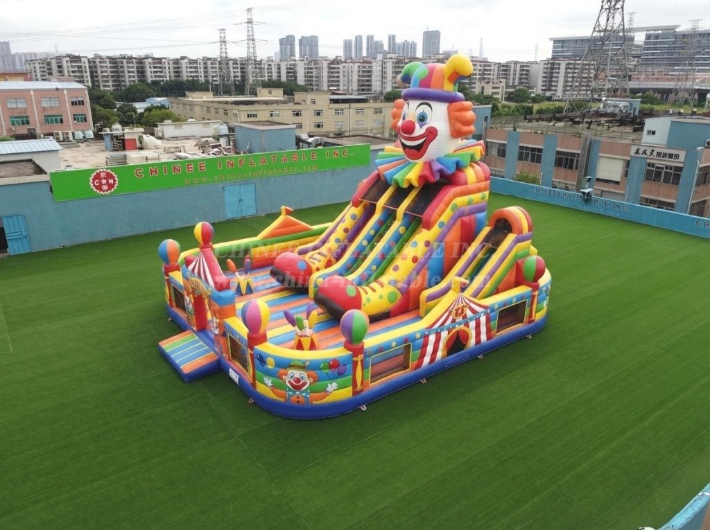 T6-6825 Clown Theme Inflatable Playground