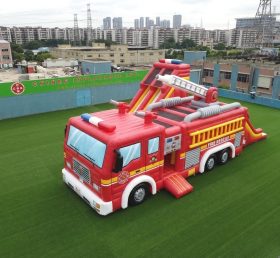 T6-6835 Firetruck Theme Inflatable Playground