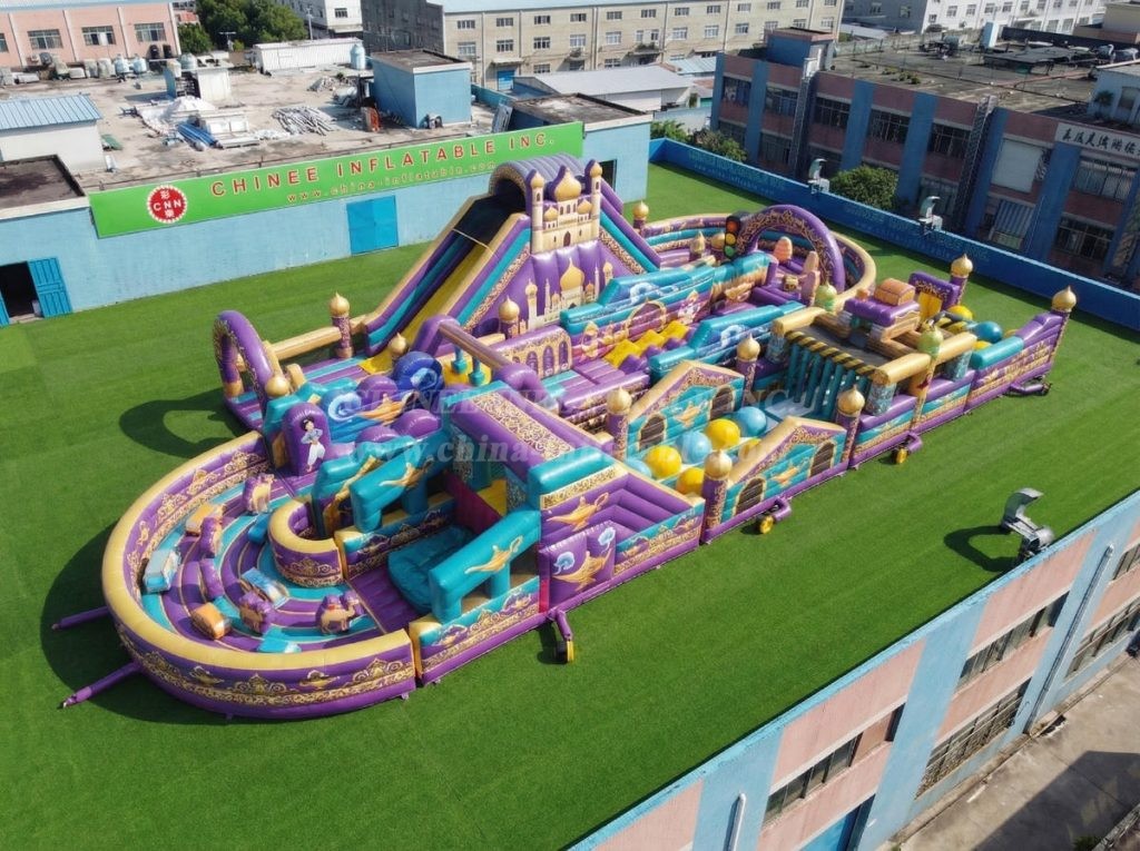 CR2-486 Aladdin Theme Ginat Inflatable Obstacle Courses Challenging Run
