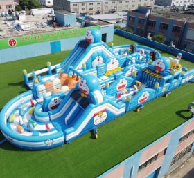 CR2-493 Doraemon Theme Ginat Inflatable Obstacle Courses Challenging Run