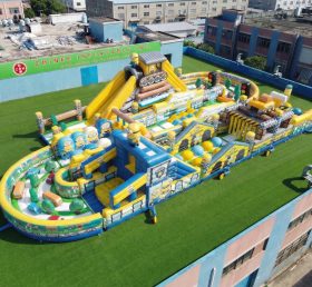 CR2-505 Minions Theme Ginat Inflatable Obstacle Courses Challenging Run