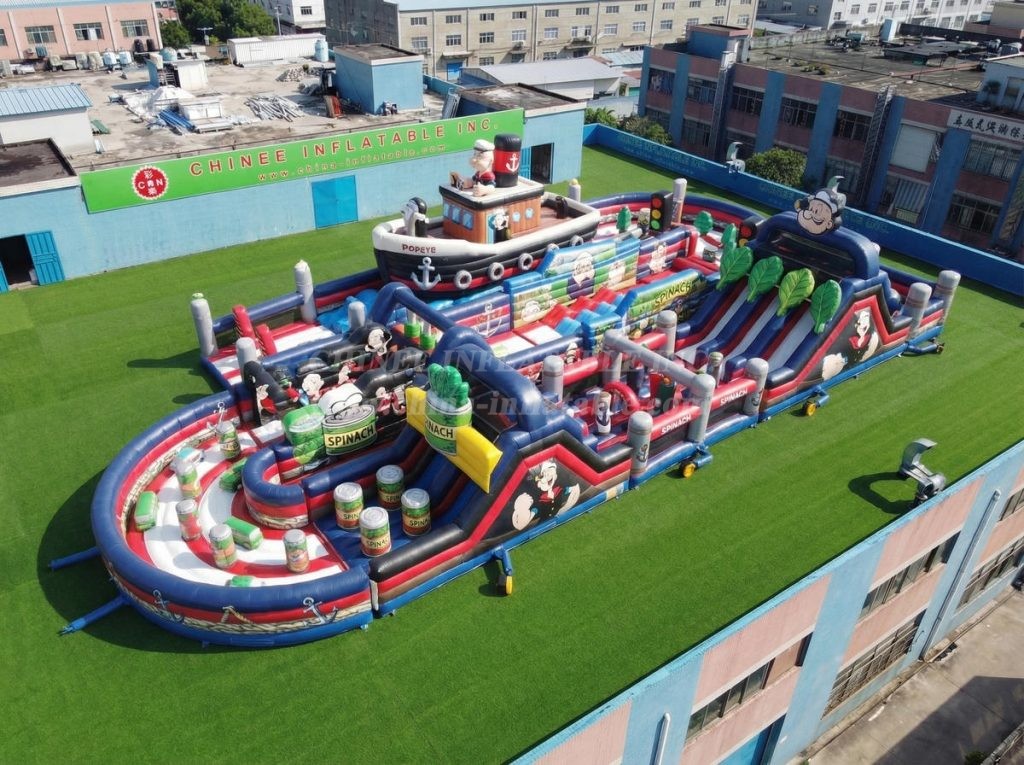 CR2-512 Popeye Theme Ginat Inflatable Obstacle Courses Challenging Run