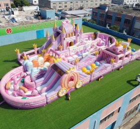 CR2-513 Princess Parties Theme Ginat Inflatable Obstacle Courses Challenging Run