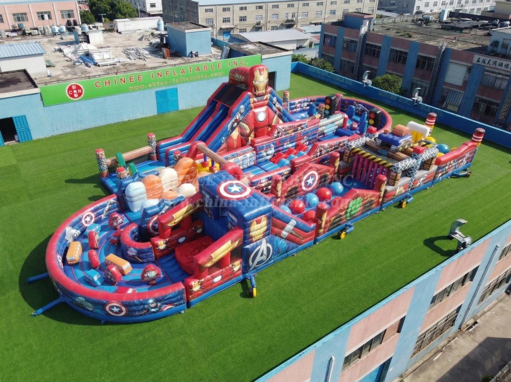CR2-524 The Avengers Theme Ginat Inflatable Obstacle Courses Challenging Run