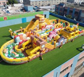 CR2-532 Winnie The Pooh Theme Ginat Inflatable Obstacle Courses Challenging Run