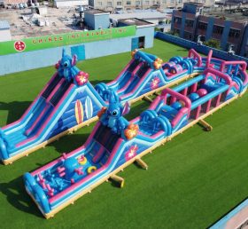 CR2-565 Lilo & Stitch Theme Giant Inflatable Obstacle Courses Challenging Run