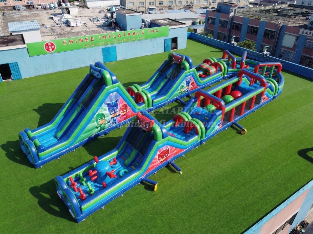 CR2-580 PJ Masks Theme Giant Inflatable Obstacle Courses Challenging Run