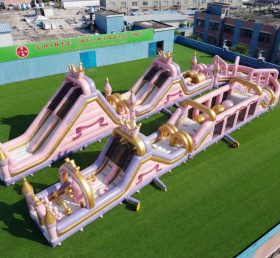 CR2-584 Princess Parties Theme Giant Inflatable Obstacle Courses Challenging Run