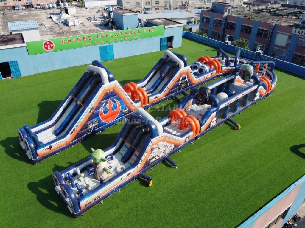 CR2-595 Star Wars Theme Giant Inflatable Obstacle Courses Challenging Run
