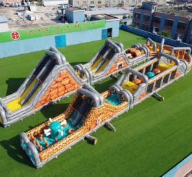 CR2-601 The Flintstones Theme Giant Inflatable Obstacle Courses Challenging Run