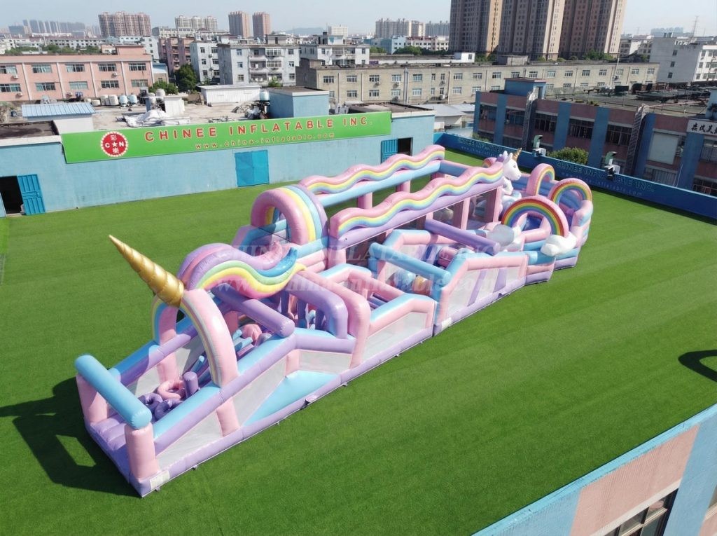 CR2-702 Unicorn Theme Giant Obstacle Course Challenging Run