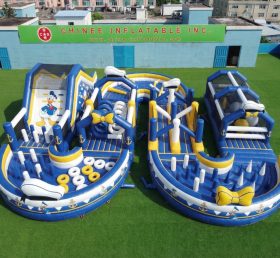CR2-721 Donald Duck Theme Ginat Inflatable Obstacle Courses Challenging Run