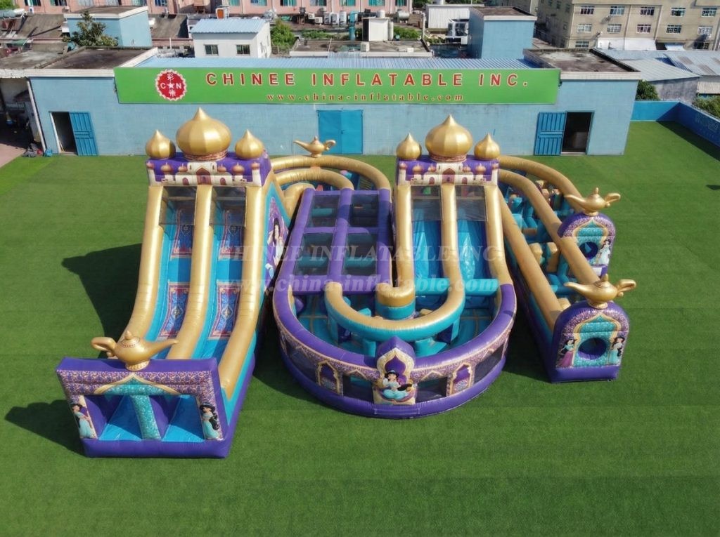 CR2-775 Aladdin Theme Giant Inflatable Obstacle Courses Challenging Run