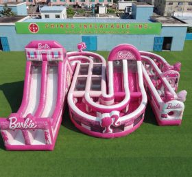 CR2-780 Barbie Theme Giant Inflatable Obstacle Courses Challenging Run