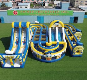CR2-791 Donald Duck Theme Giant Inflatable Obstacle Courses Challenging Run