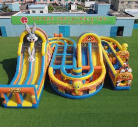 CR2-807 Looney Tunes Theme Giant Inflatable Obstacle Courses Challenging Run