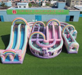 CR2-815 My Little Pony Theme Giant Inflatable Obstacle Courses Challenging Run