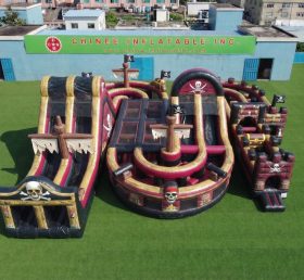 CR2-823 Pirates Theme Giant Inflatable Obstacle Courses Challenging Run