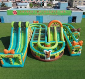 CR2-829 Scooby-Doo Theme Giant Inflatable Obstacle Courses Challenging Run