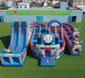 CR2-847 Thomas & Friends Theme Giant Inflatable Obstacle Courses Challenging Run