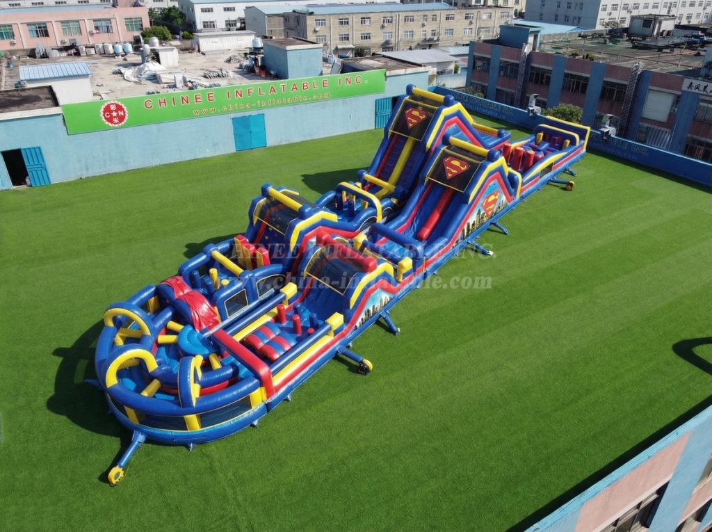 CR2-918 Superman Theme Giant Obstacle Course Challenging Run