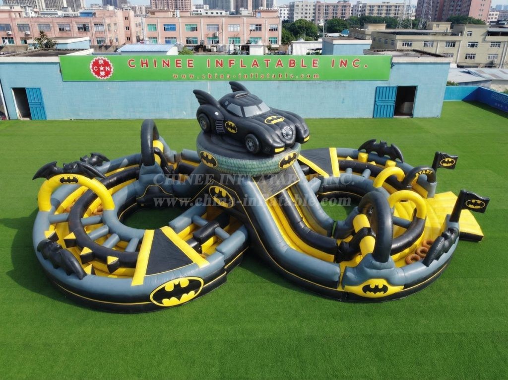CR2-937 Batman Theme Ginat Inflatable Obstacle Courses Challenging Run
