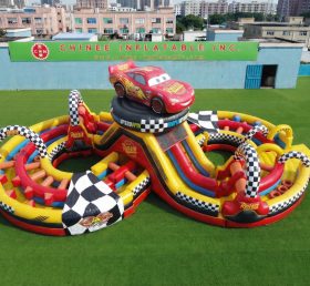 CR2-939 Cars Theme Ginat Inflatable Obstacle Courses Challenging Run
