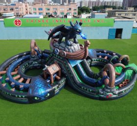 CR2-949 How To Train Your Dragon Theme Ginat Inflatable Obstacle Courses Challenging Run