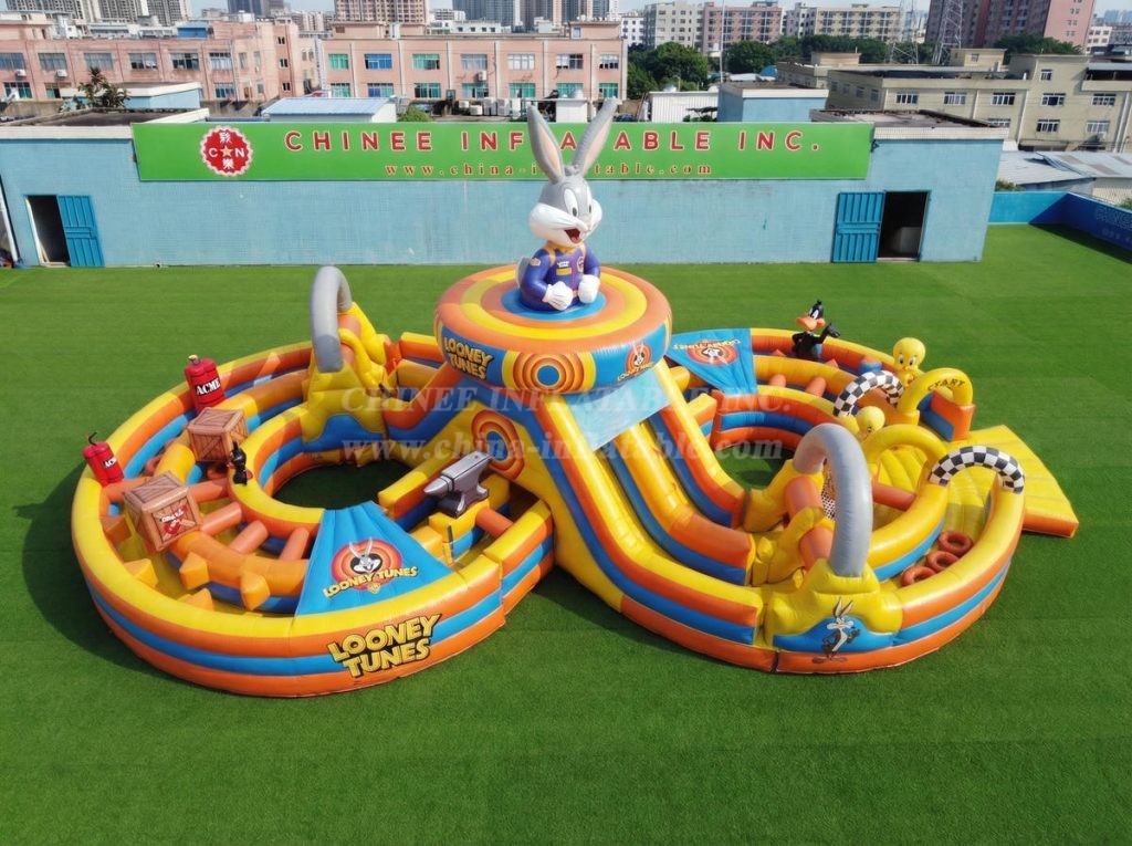 CR2-953 Looney Tunes Theme Ginat Inflatable Obstacle Courses Challenging Run